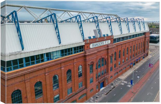 Rangers FC Ibrox Canvas Print by Apollo Aerial Photography