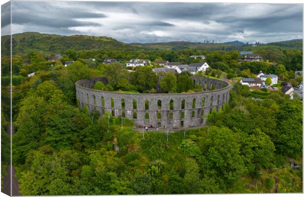 McCaigs Tower Oban Canvas Print by Apollo Aerial Photography
