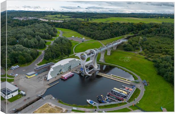 The Falkirk Wheel Canvas Print by Apollo Aerial Photography