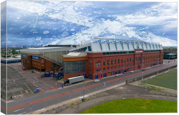 Ibrox Glasgow Rangers Canvas Print by Apollo Aerial Photography