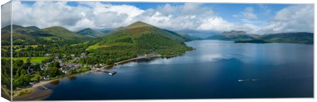 Luss on Loch Lomond Canvas Print by Apollo Aerial Photography