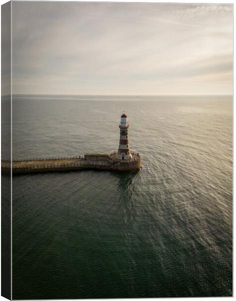 Roker Pier Lighthouse Canvas Print by Apollo Aerial Photography