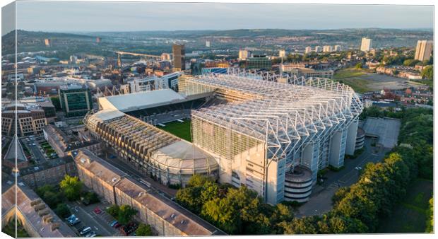 St James Park NUFC Canvas Print by Apollo Aerial Photography