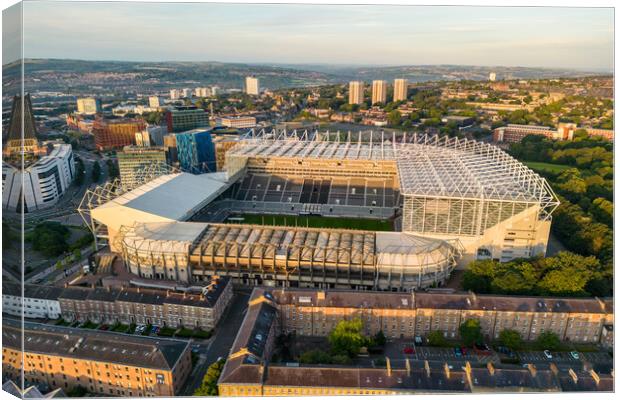St James Park NUFC Canvas Print by Apollo Aerial Photography