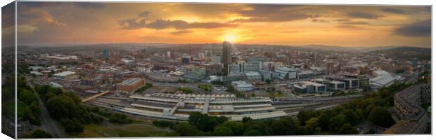 Sheffield City Sunset Canvas Print by Apollo Aerial Photography