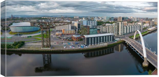 Glasgow Waterfront Panorama Canvas Print by Apollo Aerial Photography