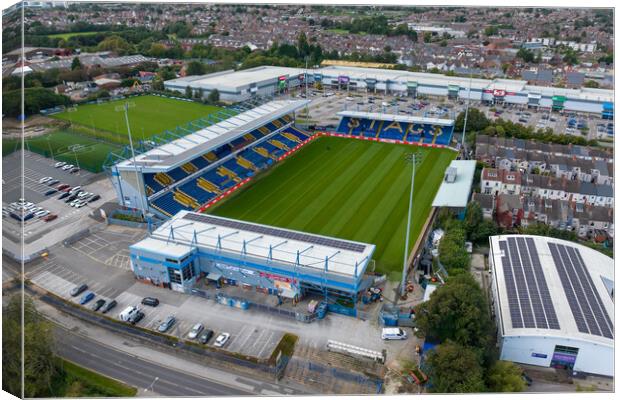 Mansfield Town FC Canvas Print by Apollo Aerial Photography