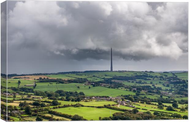 Storms on Emley Moor Canvas Print by Apollo Aerial Photography