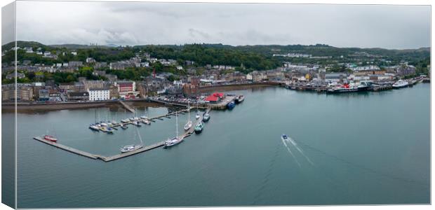 Welcome to Oban Canvas Print by Apollo Aerial Photography