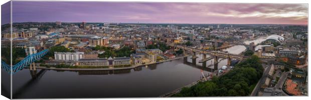 A View Across The Tyne Canvas Print by Apollo Aerial Photography