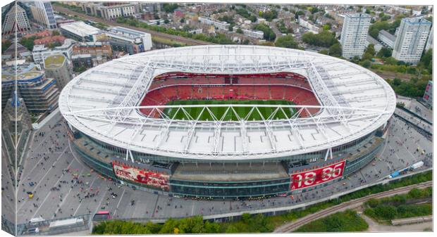 The Red of the Emirates Stadium Canvas Print by Apollo Aerial Photography