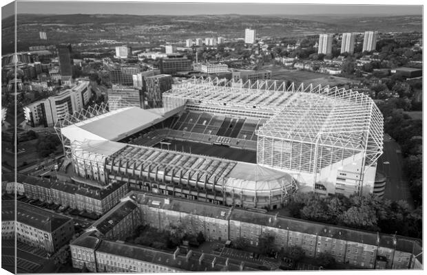 St James park Black and White Canvas Print by Apollo Aerial Photography