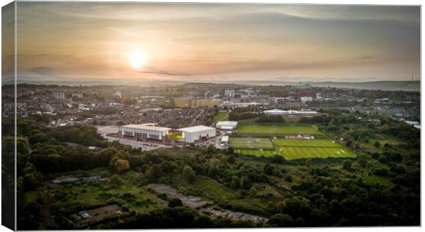 Oakwell and Barnsley Canvas Print by Apollo Aerial Photography