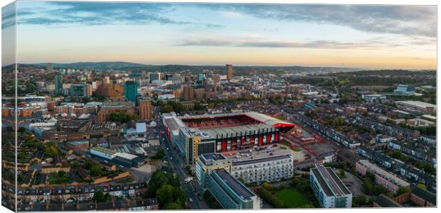Red Side of Sheffield Canvas Print by Apollo Aerial Photography