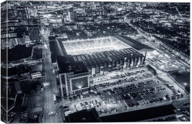 Bramall Lane Black and White Canvas Print by Apollo Aerial Photography
