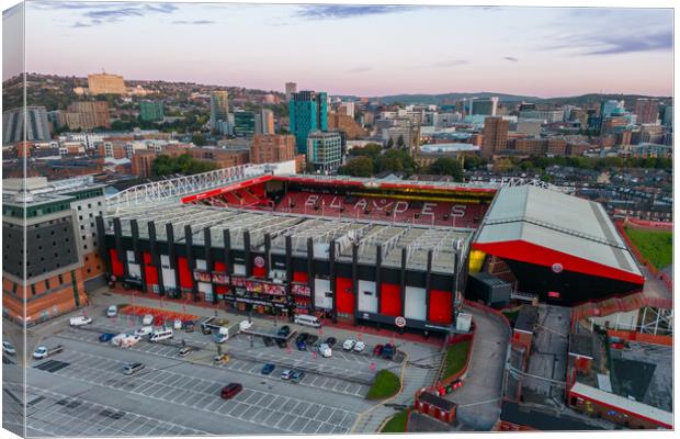 Bramall Lane Aerial View Canvas Print by Apollo Aerial Photography