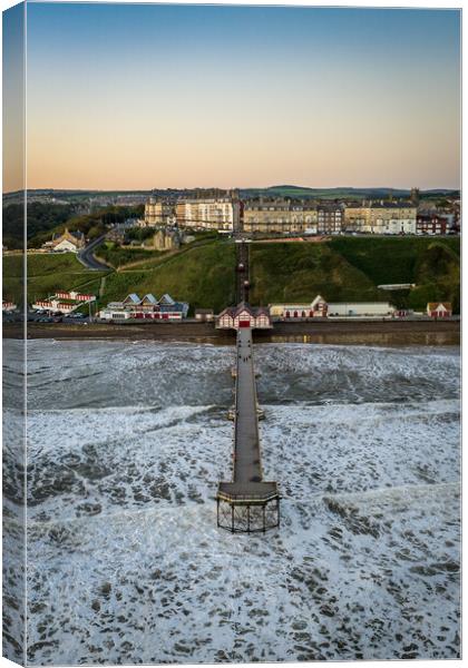 The Pier at Saltburn Canvas Print by Apollo Aerial Photography