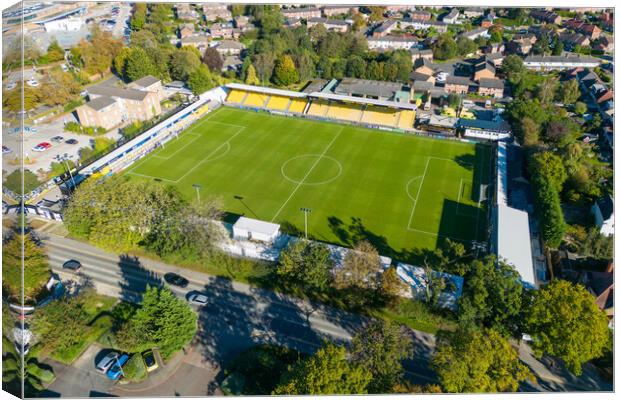 Harrogate Town FC Canvas Print by Apollo Aerial Photography
