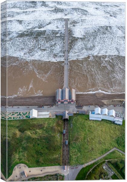 The Cliff Lift and Pier  Canvas Print by Apollo Aerial Photography