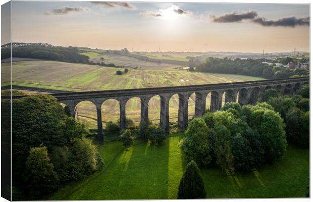 Sunlight on the Viaduct Canvas Print by Apollo Aerial Photography