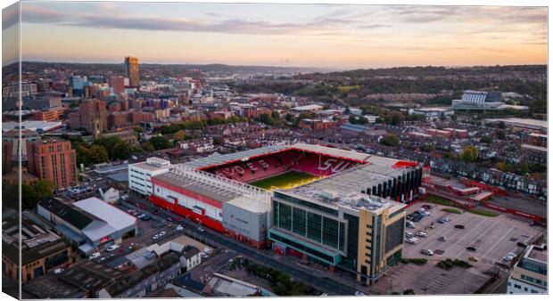 Bramall Lane Sunrise Canvas Print by Apollo Aerial Photography