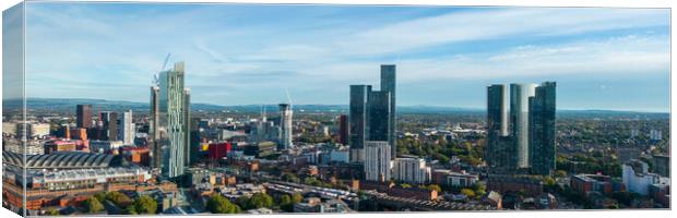 Manchester Skysrapers Canvas Print by Apollo Aerial Photography
