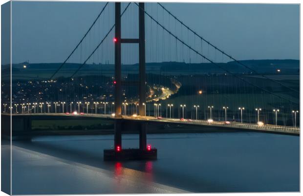 The Humber at Night Canvas Print by Apollo Aerial Photography