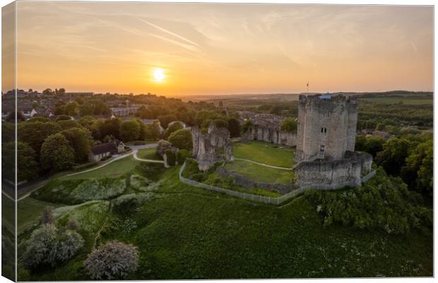 Conisbrough Sunset Canvas Print by Apollo Aerial Photography