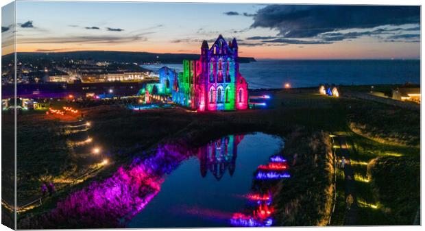 Whitby Abbey Reflections Canvas Print by Apollo Aerial Photography