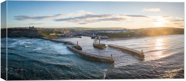 Whitby Harbour View Canvas Print by Apollo Aerial Photography