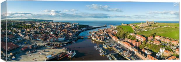 The River Esk in to Whitby Canvas Print by Apollo Aerial Photography