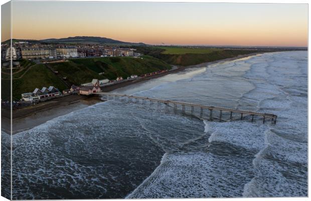 Saltburn by the Sea Pier Canvas Print by Apollo Aerial Photography
