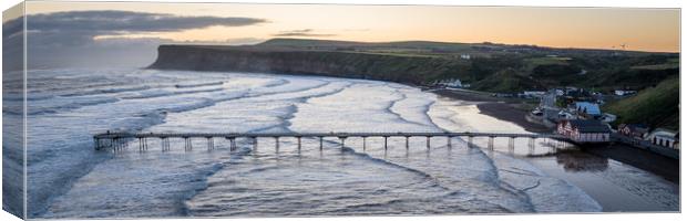 Saltburn by the Sea Pier Canvas Print by Apollo Aerial Photography