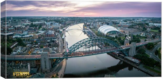 Newcastle Bridges Canvas Print by Apollo Aerial Photography