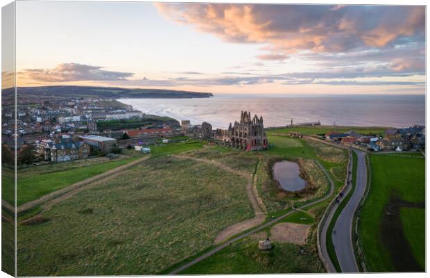 The Abbey at Whitby Canvas Print by Apollo Aerial Photography