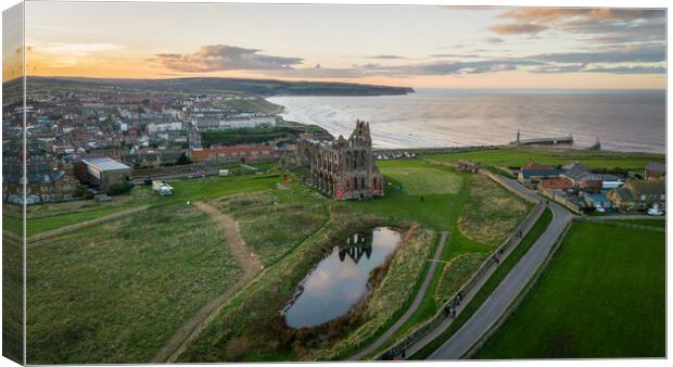 Whitby by Drone Canvas Print by Apollo Aerial Photography
