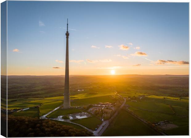 Emley Moor Mast Canvas Print by Apollo Aerial Photography