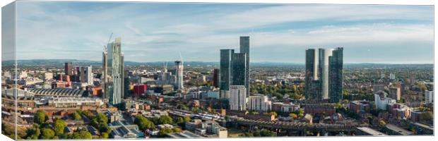 Manchester Towers Canvas Print by Apollo Aerial Photography