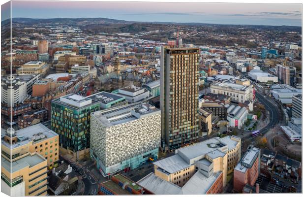 Sheffield Centre Canvas Print by Apollo Aerial Photography