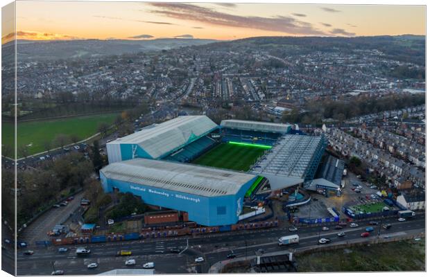 Hillsborough Stadium Sunset Canvas Print by Apollo Aerial Photography