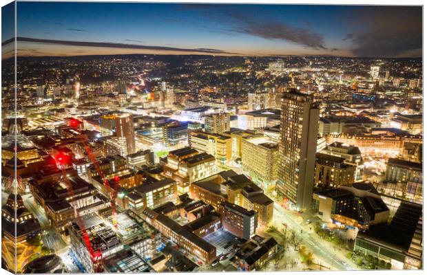 Sheffield City Centre Canvas Print by Apollo Aerial Photography