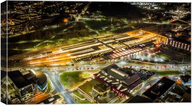 Sheffield Train Station Canvas Print by Apollo Aerial Photography