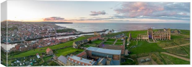 Whitby Panorama Canvas Print by Apollo Aerial Photography