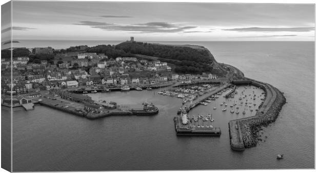 Scarborough Black and White Canvas Print by Apollo Aerial Photography