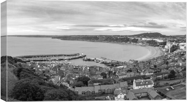 Scarborough Black and White Canvas Print by Apollo Aerial Photography