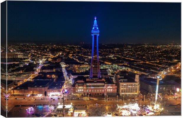 Blackpool Tower Illuminations Canvas Print by Apollo Aerial Photography