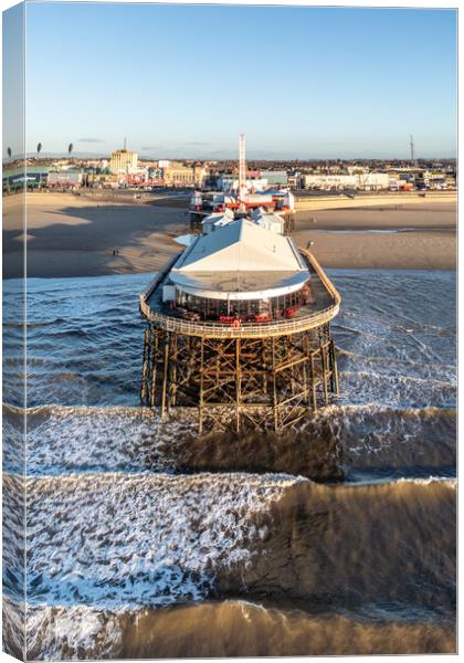 Blackpool Central Pier Canvas Print by Apollo Aerial Photography