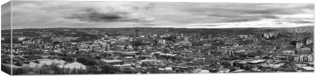 Sheffield Black and White Canvas Print by Apollo Aerial Photography