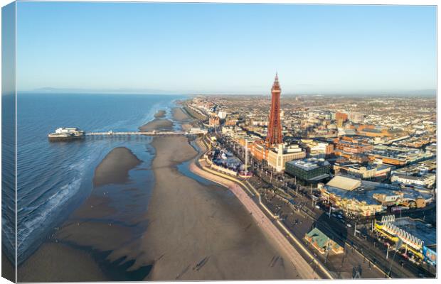 Blackpool North Pier and Tower Canvas Print by Apollo Aerial Photography