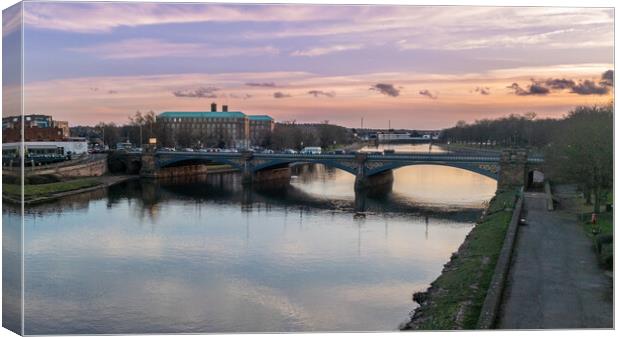 Trent Bridge Sunset Canvas Print by Apollo Aerial Photography